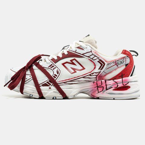 New Balance 530 Custom White Red ALL23401 фото